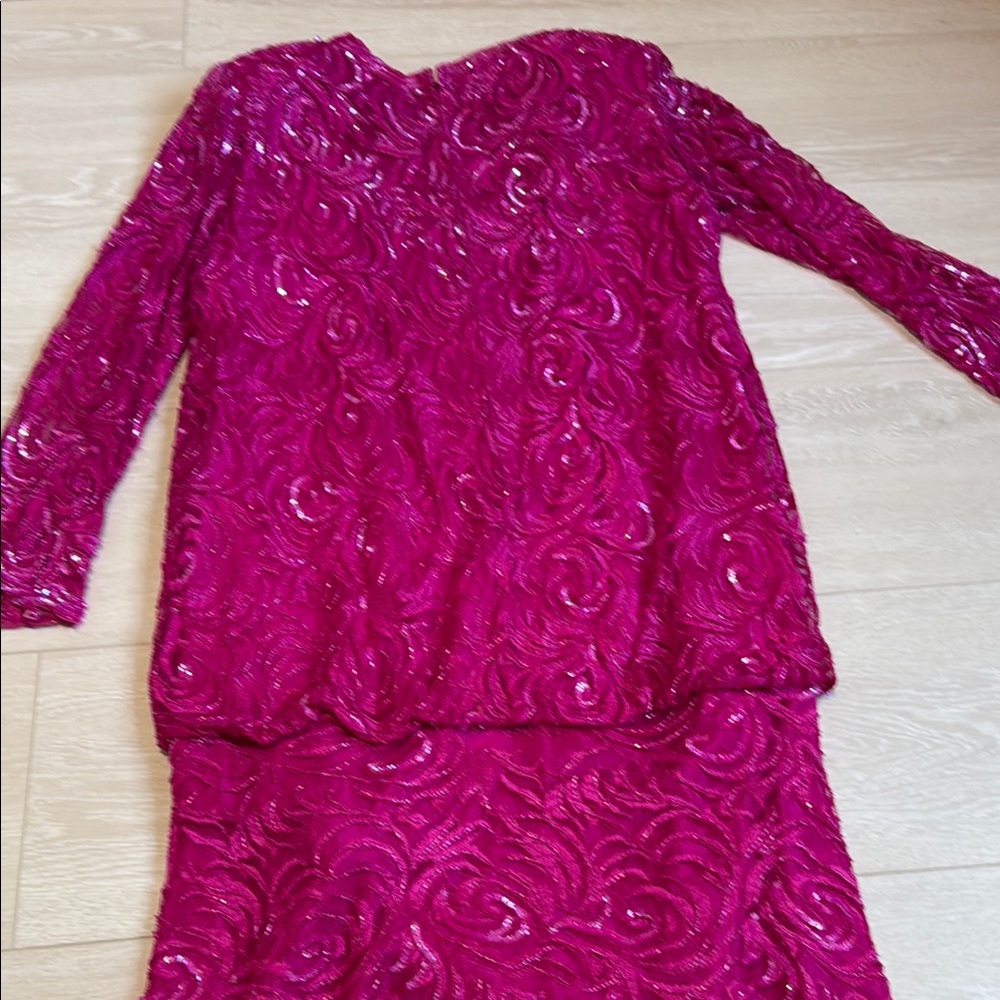 Judith Ann Creations Vintage Pink Long Sleeve Dress - Picture 8 of 8